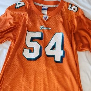 Vintage Miami Dolphins XL Reebok On Field authentic Jersey. Thomas #54